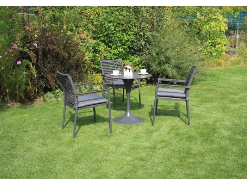 Klapptisch Rund Anthrazit 70 cm x 70 cm*Acamp Discount