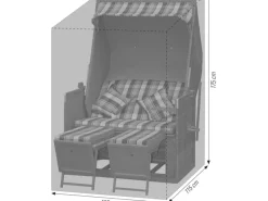 Acamp Strandkörbe|Schutzhüllen|Premium-Schutzhülle Strandkorb Grau