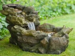 Acqua Arte Wasserspiel Aspen Mini-Wasserfall mit LED Beleuchtung H 50 x 50 x 105*Ubbink Outlet