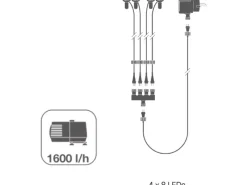 Acqua Arte Wasserspiel Sedona Felsstruktur m. LED-Beleuchtung H 134 x 77 x 55 cm*Ubbink Best