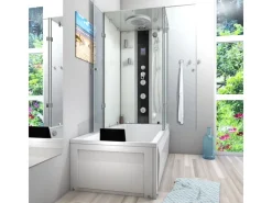 AcquaVapore Outdoor Whirlpools|Whirlpool Dusche Kombination K05-L01-WP Duschtempel 180x90