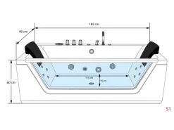 Whirlpool Pool Badewanne Wanne W83-TH-C-SC*AcquaVapore Outlet