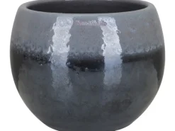 A.H.G. Hydrokultur|Übertopf Luxa Keramik Ø 18 cm x 16 cm Anthrazit Glasiert