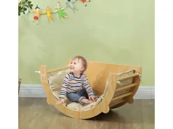 AIYAPLAY Fitnessgeräte|3 in 1 Klettergerüst Set mit Tischplatte Kissen für Kinder