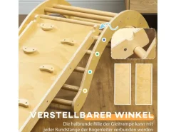 4 in 1 Klettergerüst Set mit Rutsche für Kinder Indoor*AIYAPLAY Best