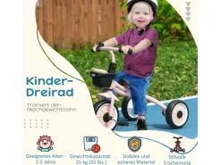 AIYAPLAY Fahrräder|Dreirad mit Verstellbarer Sitz