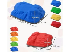 AIYAPLAY Outdoor-Spielzeug|Flusssteine  Kunststoff Mehrfarbig 32L x 30B x 13,5H cm