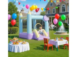 AIYAPLAY Wasserspielzeug|Hüpfburg mit Gebläse Rutsche Sprung Tragetasche