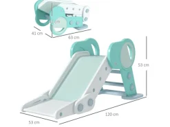 AIYAPLAY Outdoor-Spielzeug|Gartenspielgeräte|Kinderrutsche Klappbar für Kinder