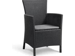 Allibert Balkonmöbel|Sitzkissen|Gartenmöbelset Lowa Grau 3 tlg.