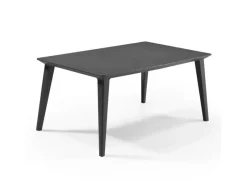 Allibert Gartentische|Lima Tisch Anthrazit Wetterfest Garten-Esstisch Outdoor Gartentisch Gartenmöbel