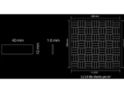 Outdoor Whirlpools|ALLOY Mosaik Fliese Massiv Metall Edelstahl Marine Hochglanz Grau Basketweave-s-s-mm 1 Paket mit 10 Matten 0,82 m2 Grau