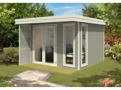 Gartenhaus Aldo-28 D 346 cm x 406 cm Flachdach*Alpholz Clearance