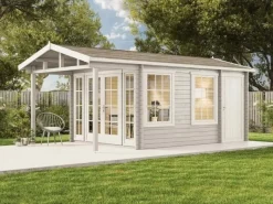 Gartenhaus Kim-Avant 40 Satteldach 340 cm x 598 cm Imprägniert*Alpholz Clearance