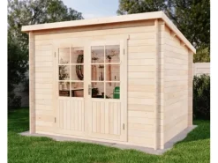 Kinder Alpholz Kinder-Gartengeräte|Gartenhaus Maria-40 Natur 300 cm x 250 cm