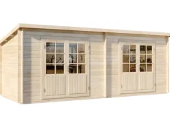 Gartenhaus Maria Twin Pultdach Unbehandelt 578 cm x 224 cm*Alpholz Sale