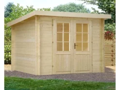 Kinder Alpholz Kinder-Gartengeräte|Gartenhaus Maria-28 Natur 300 cm x 250 cm