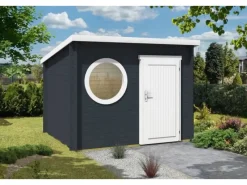 Alpholz Gartenlauben|Rechen|Gartenhaus Maria-Rondo 44 A Pultdach Unbehandelt 280 cm x 270 cm