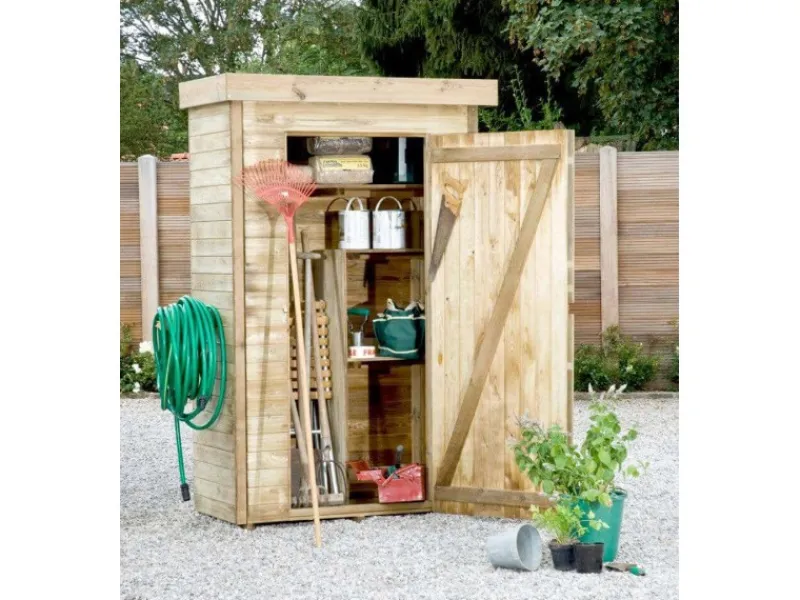 Gartenschrank Theodor Kiefer KDI 130 cm x 69 cm x 200 cm*Alpholz Clearance