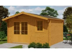 Holz-Gartenhaus Roger-34 Natur 400 cm x 350 cm Imprägniert*Alpholz Outlet