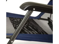 AMANKA Sonnenliegen|Campingliege 153 x 60 x 43 cm bis 100 kg Belastbar mit Nackenstütze Blau