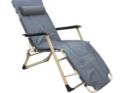 Campingliege 178 x 65 x 36 cm bis 120 kg Belastbar Grau*AMANKA New