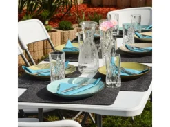 AMANKA Gartentische|Gartentisch mit 8 Stühlen 180 x 70 x 74 cm Klappbar