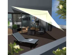 AMANKA Sonnensegel|HDPE Sonnensegel - 6 x 6 x 6m Dreieck
