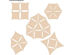 AMANKA Sonnensegel|HDPE Sonnensegel - 2,5 x 2,5 x 3,5 m Rechtwinklig Grau