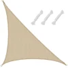 HDPE Sonnensegel - 4,2 x 4,2 x 6 m Dreieck Beige*AMANKA Online
