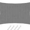 HDPE Sonnensegel Wasserdurchlässig - 5 x 3 m Rechteckig Grau*AMANKA Online