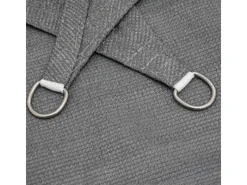 HDPE Sonnensegel Wasserdurchlässig - 6 x 5 m Rechteckig Grau*AMANKA Outlet