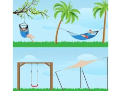 AMANKA Sonnenschirme|Hängematten Befestigung mit Karabiner und Seilen bis 160 kg