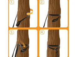AMANKA Sonnenschirme|Hängematten-Befestigung mit 2 Gurten 280 x 2.5 cm bis 150 kg