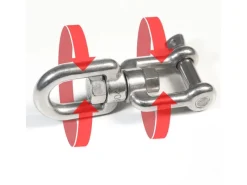 AMANKA Sonnenschirme|Hängesessel Drehwirbel 10 x 125 mm bis 420 kg belastbar Silber