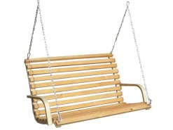 Hollywoodschaukel Bank 146 x 100 x 70 cm Braun*AMANKA Clearance