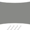 AMANKA Sonnensegel|Polyester Sonnensegel Wasserdicht - 7 x 5 m Rechteckig Grau