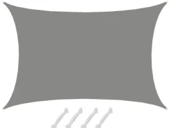 AMANKA Sonnensegel|Polyester Sonnensegel Wasserdicht - 7 x 5 m Rechteckig Grau