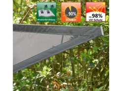 AMANKA Sonnensegel|Polyester Sonnensegel Wasserdicht - 7 x 5 m Rechteckig Grau