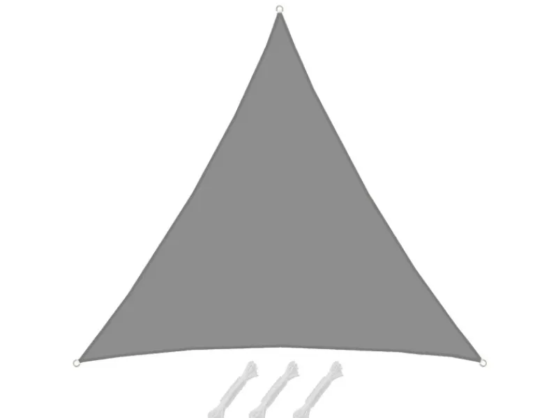 AMANKA Sonnensegel|Polyester Sonnensegel Wasserdicht - 5 x 5 x 5 m Dreieck Grau