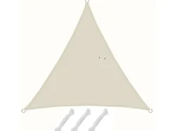 AMANKA Sonnensegel|Polyester Sonnensegel Wasserabweisend - 3 x 3 x 3 m Dreieck Beige