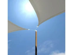 AMANKA Sonnensegel|Polyester Sonnensegel Wasserdicht - 6 x 5 m Rechteckig Grau