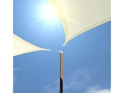 Polyester Sonnensegel Wasserdicht - 1 x 2 m Rechteckig Beige*AMANKA Outlet