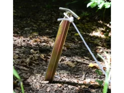 AMANKA Campingzubehör|Pavillons|Stahl Erdnägel mit T-Profil 4 Stück 300 x 25 mm Silberfarben