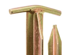 AMANKA Campingzubehör|Pavillons|Stahl Erdnägel mit T-Profil 4 Stück 300 x 25 mm Silberfarben