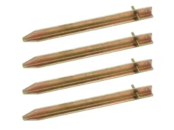 XL Stahl Erdnägel mit T-Profil 4 Stück 300 x 25 mm Rot*AMANKA Best