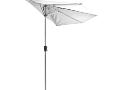 AMARE Sonnenschirme|Marktschirm 270 cm x 270 cm Weiß mit Kurbelmechanik