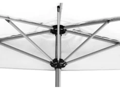 AMARE Sonnenschirme|Marktschirm 270 cm x 270 cm Weiß mit Kurbelmechanik