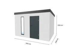 Gartenhaus Urban One Typ 1 Weiß 345 cm x 256 cm*Amazing Spaces New