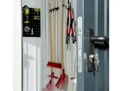 Amazing Spaces Fitnessgeräte|Gartenhaus Urban One Typ 5 Überdachung Rechts 345 x 298 cm Weiß